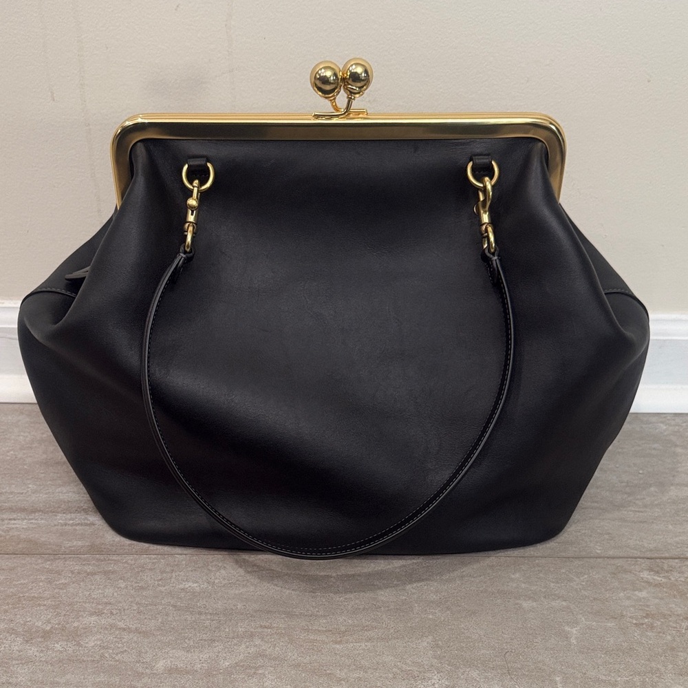 Coach Large oversized Kisslock Frame Bag